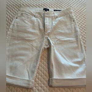 White denim shorts